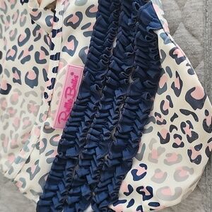 2pc 18-24m Short Sleeve Animal Print Swim Set Ruffle Butts